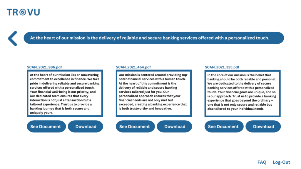 TROVU Documents